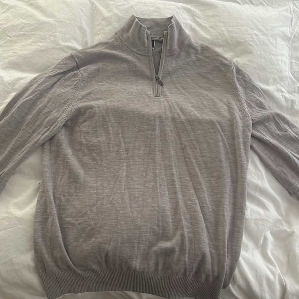 gray 1/4 zip